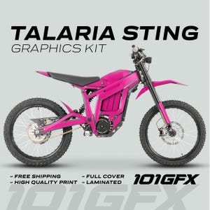 Talaria Sting MX3 MX4 Grafikkit SOLID COLOR MAGENTA Abziehbild-Aufkleber Laminierte eBike Emoto Mono Color