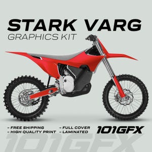 Stark Varg Grafik Kit SOLID COLOR ROT Aufkleber Laminierte Stark Zukunft Varg Decals Einfarbig