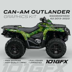 Can-Am OUTLANDER Graphics kit DIGITAL CAMO Green for 650 / 800 / 1000 Canam Outlander Max G2 Decals Sticker kit Protective Design