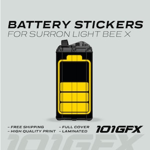 Surron Light Bee X Battery Stickers ICON HALF decals,  graphics kit, Battery, Sur Ron X, sur-ron light bee, Segway x260 x160