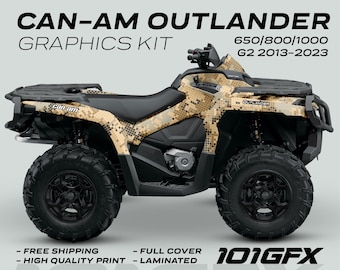 Can-Am OUTLANDER Grafikkit DIGITAL CAMO Sand für 650 / 800 / 1000 Canam Outlander Max G2 Aufkleber Aufkleber Schutzdesign