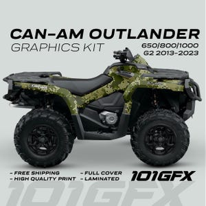 Can-Am OUTLANDER Graphics kit DIGITAL CAMO Earth for 650 / 800 / 1000 Canam Outlander Max G2 Decals Sticker kit Protective Design