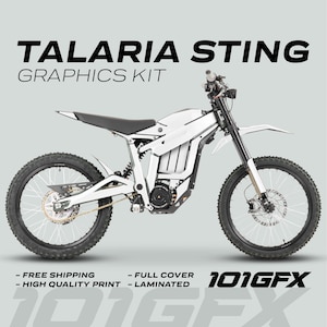Talaria Sting MX3 MX4 Graphics Kit SOLID COLOR WHITE Decals Stickers Laminated eBike Emoto Mono Color