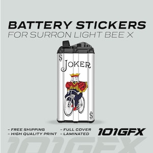 Surron Light Bee X Battery Stickers JOCKER decals,  graphics kit, AAA Battery, Sur Ron X, sur-ron light bee, Segway x260 x160