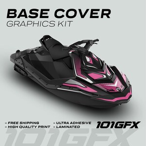 Sea Doo Spark Dekalkit RACE LINE Vit Rosa 2014-2023 Sea-Doo Spark Trixx Dekaler Klistermärken SeaDoo BASE COVER