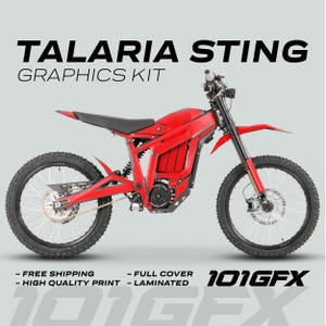 Talaria Sting MX3 MX4 Grafikkit SOLID COLOR ROT Aufkleber Laminiert eBike Emoto Mono Color