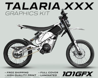 Talaria XXX Graphics Kit R BULL MONO White Black Decals Stickers Laminated Talaria 3x