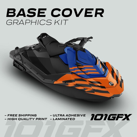 Sea Doo Spark グラフィックキット FAST BLUE ORANGE 2014-2023 Sea