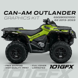 Can-Am OUTLANDER G2 Graphics kit EXPLORER Green Black for 650 / 800 / 1000 Canam Outlander Max G2 Decals Sticker kit Protective Design