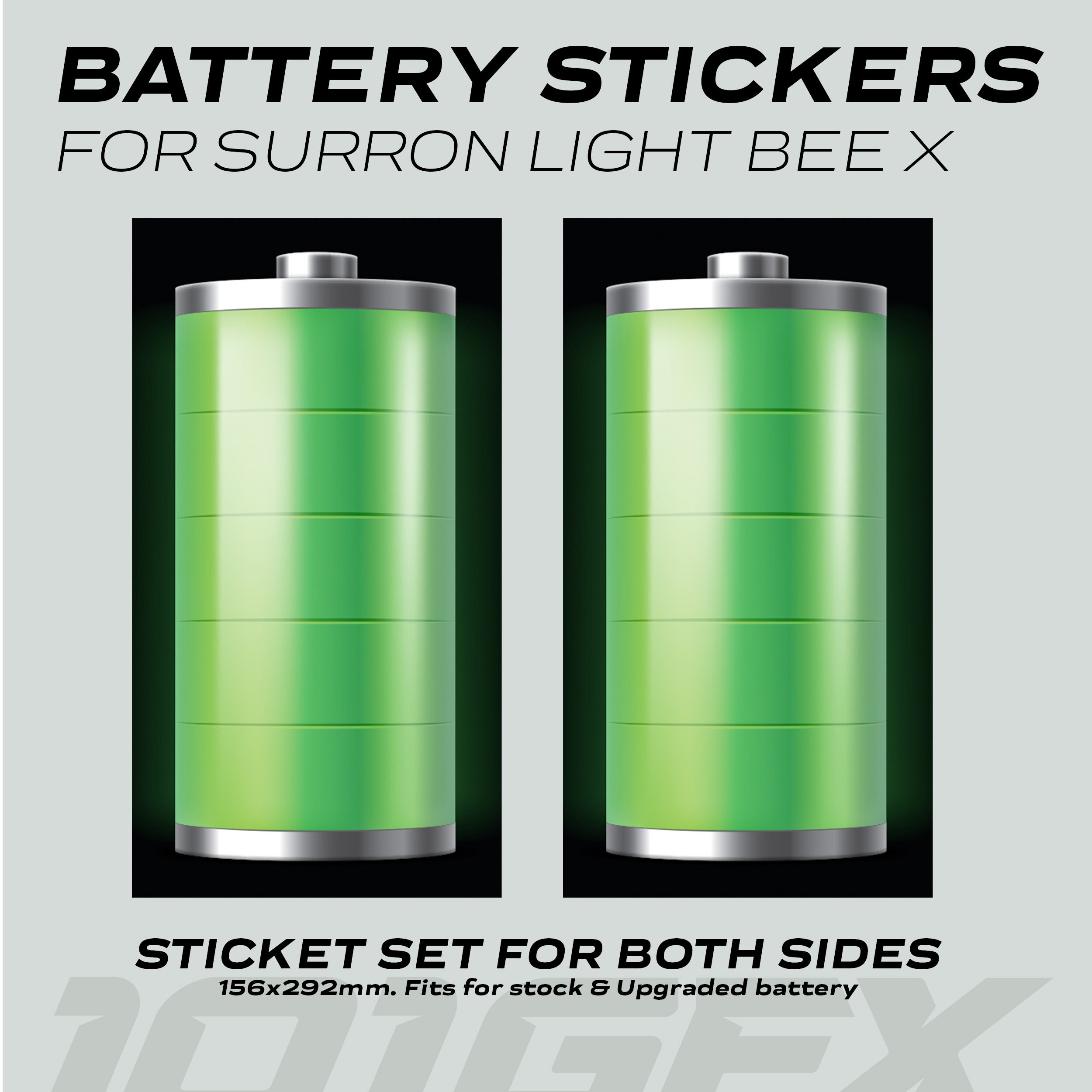Sticker Graph Battery Surron Light Bee X Battery Stickers BATTERY 3D Decals, Graphics Kit ...