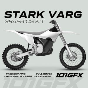 Stark Varg Grafik Kit SOLID COLOR WHITE Aufkleber Laminierte Stark Zukunft Varg Decals Einfarbig