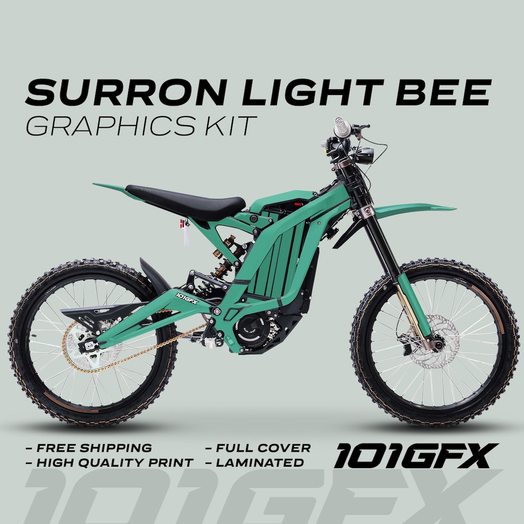 Surron Light Bee X Graphics Kit MONO COLOR MINT Stickers Color Change ...