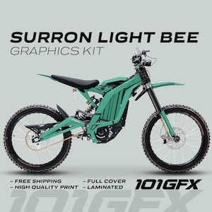 Surron Light Bee X Graphics Kit MONO COLOR MINT Stickers Color change laminated Decals single color  sur-ron lightbee lbx l1e Segway x260