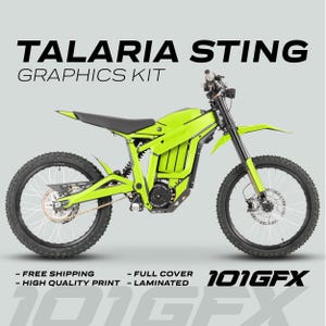 Talaria Sting MX3 MX4 Graphics Kit SOLID COLOR GREEN Decals Stickers Laminated eBike Emoto Mono Color