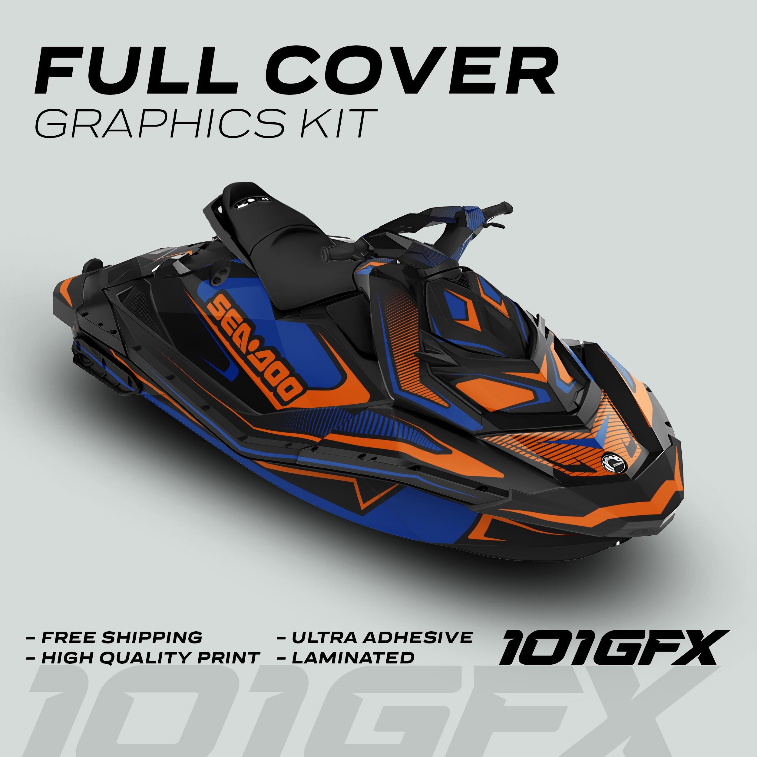 Sea Doo Spark グラフィックキット RACE LINE ブルー オレンジ 2014