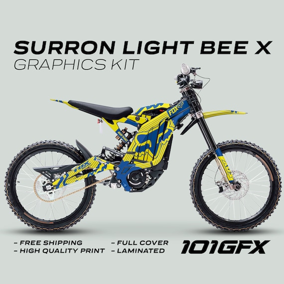 MXP Grafisch aangepaste sticker set voor Sur-Ron Light Bee X Light Bee S off-road motorfiets crossmotor (rood, licht bijen S (KKE met demping