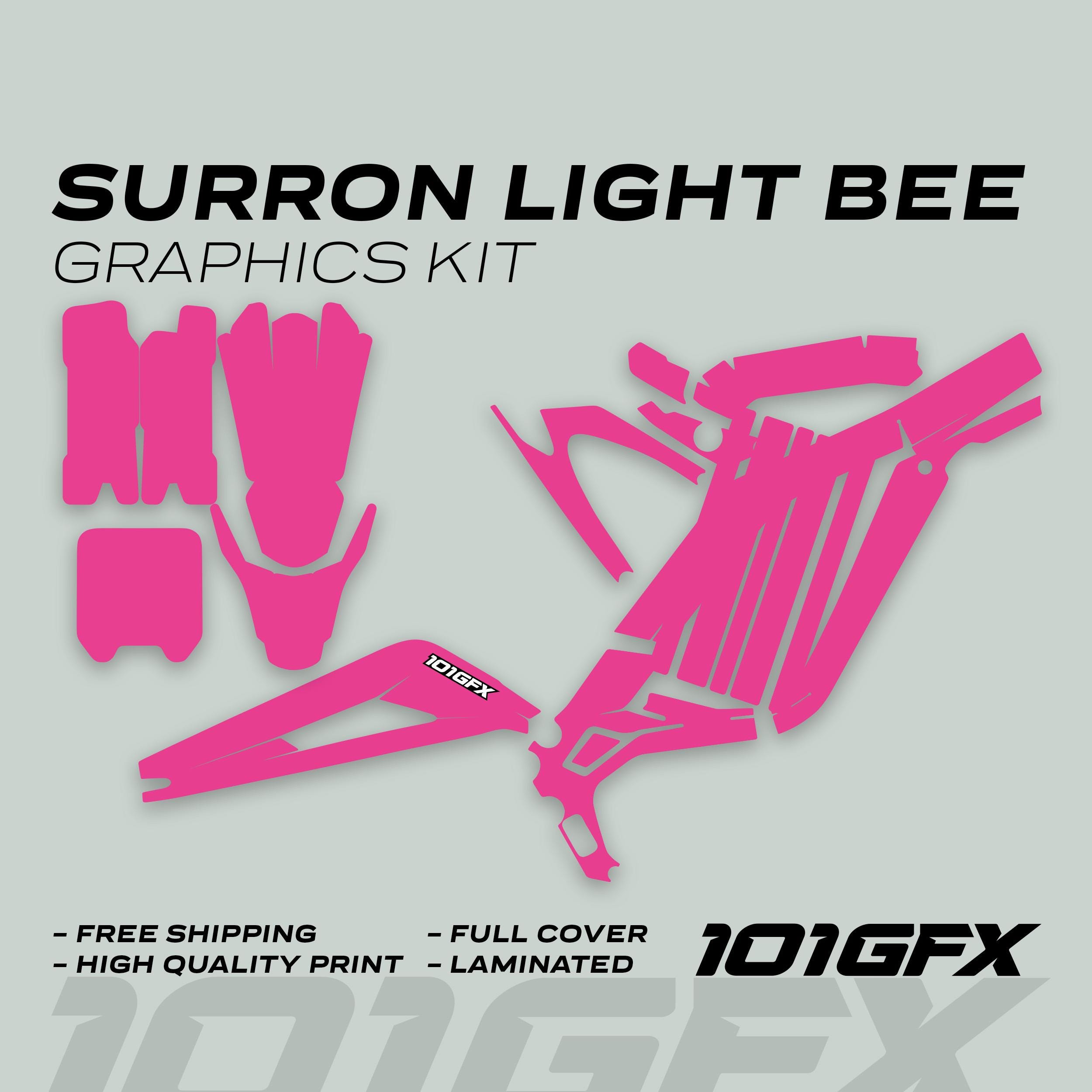 Surron Light Bee X Graphics Kit MONO COLOR ORANGE Stickers Color Change Laminated Decals Single Color Sur-ron Lightbee Lbx L1e Segway X260