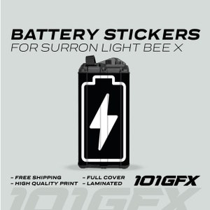 Surron Light Bee X Battery Stickers ICON BOLT decals,  graphics kit, AAA Battery, Sur Ron X, sur-ron light bee, Segway x260 x160
