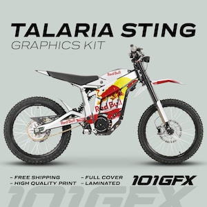 Kit déco Talaria Sting MX3 MX4 R BULL RACE WHITE Stickers Stickers VAE Emoto plastifiés