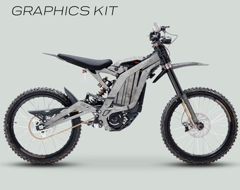 Surron Light Bee X Graphics Kit CONCRETE GREY Decals Stickers Laminated URBAN Texture Sur-Ron L1E eBike Emoto
