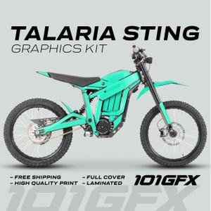 Talaria Sting MX3 MX4 Grafikkit SOLID COLOR MINT Aufkleber Laminiert eBike Emoto Mono Color
