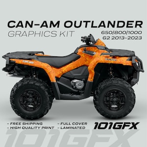 Can-Am OUTLANDER G2 Graphics kit SCRATCHY RANGE for 650 / 800 / 1000 Canam Outlander Max G2 Decals Sticker kit Protective Design