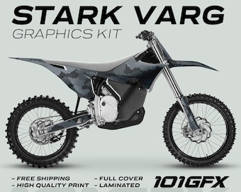 Stark Varg Graphics Kit HEXOCAM GREY Decals Stickers Laminated Camo camouflage digital hex hexagon hexo Emoto
