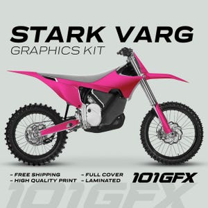 Stark Varg Grafik Kit SOLID COLOR MAGENTA Aufkleber Laminierte Stark Future Varg Abziehbilder Einfarbig