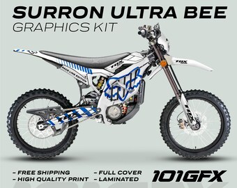 Sticker Set For Sur-Ron Ultra Bee L3e (from 2023) Graphic Decor Film For Electric Motorcycle Accessories MRX002 Hexagon Yellow Matt