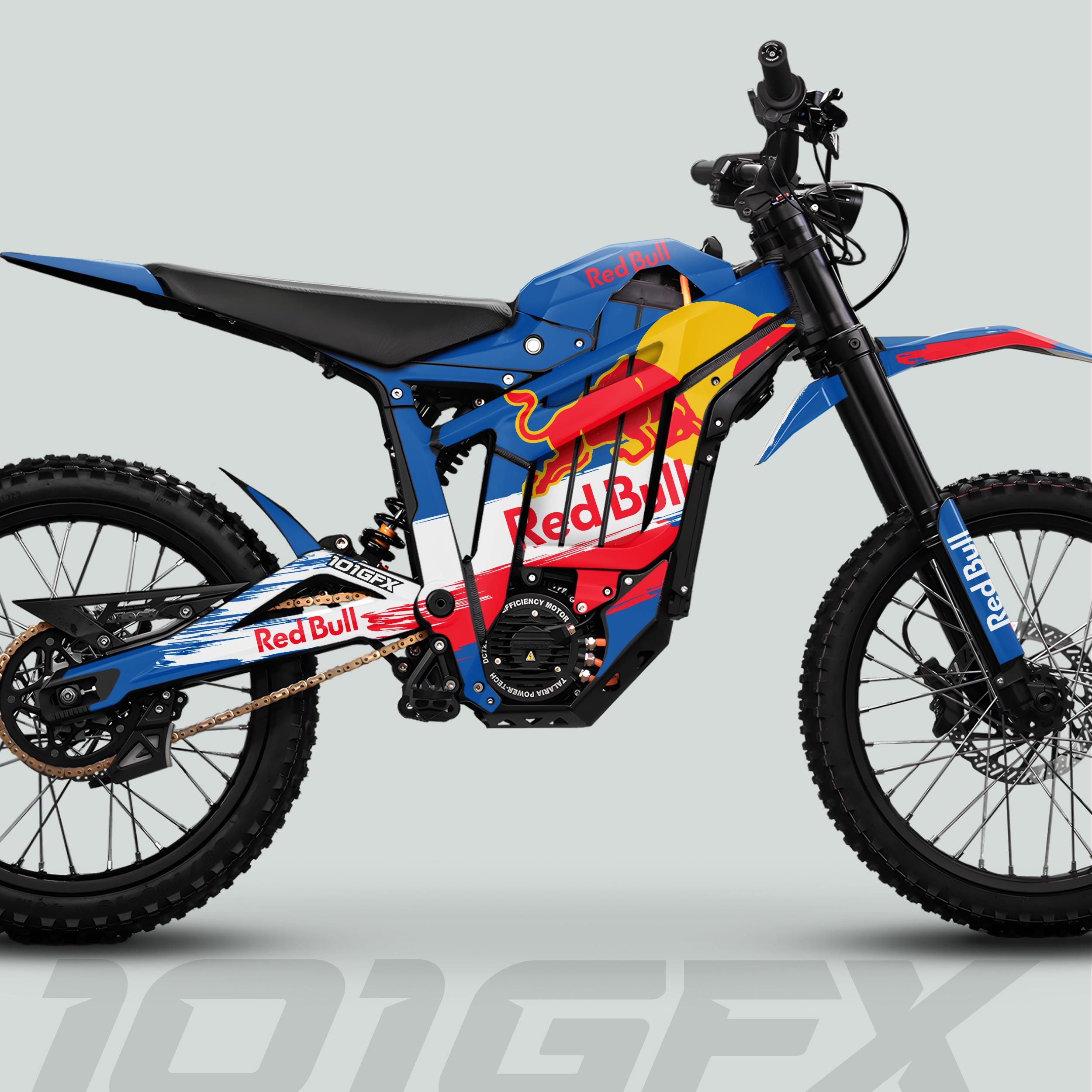 Talaria Sting MX5 PRO Graphics Kit RBULL RACE Blue Decals Stickers