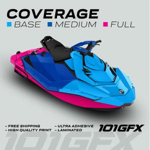 Sea Doo Spark Dekalkit RACE LINE Vit Rosa 2014-2023 Sea-Doo Spark Trixx Dekaler Klistermärken SeaDoo bild 6