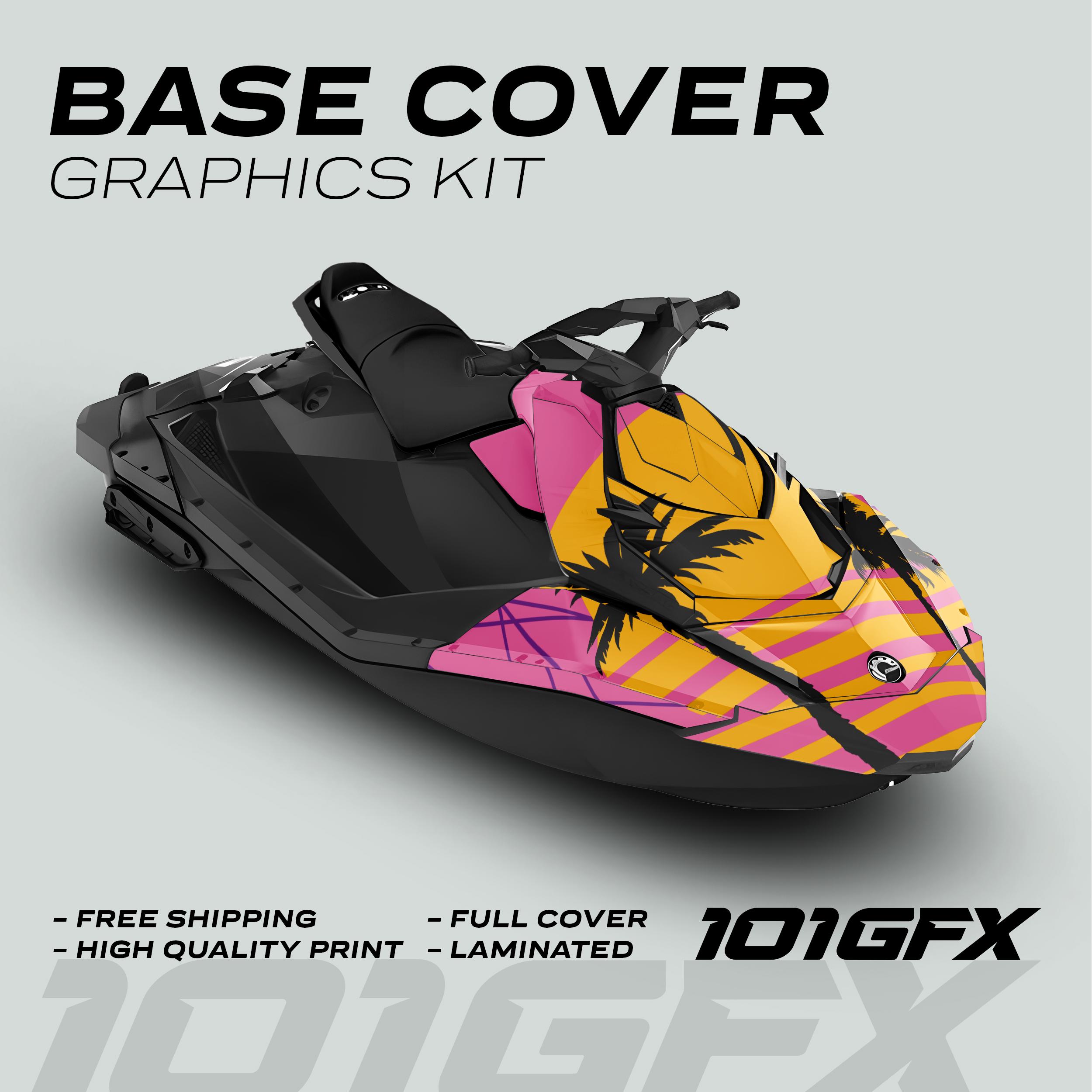 Sea Doo Spark Graphics Kit MIAMI PINK YELLOW 2014-2023 Spark Trixx