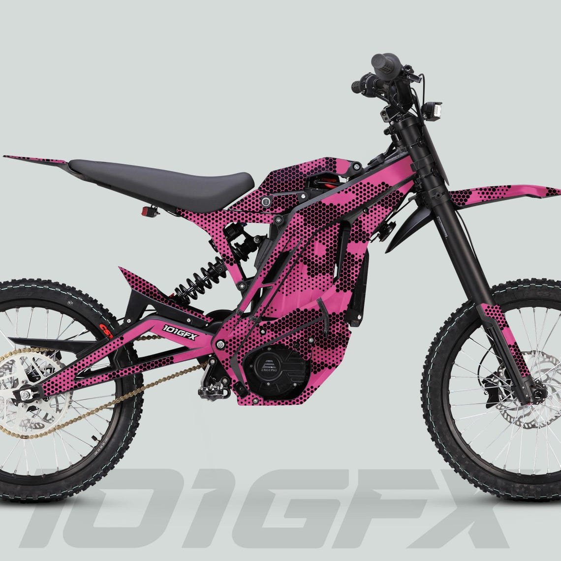 E Ride Pro SS Graphics Kit HEXOCAM PINK Decals Stickers Laminated Eride ...