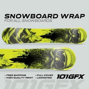 Snowboard Wrap SNOWER GREEN Snowboard sticker skin decals stickers