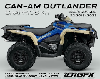 Can-Am OUTLANDER Grafik-kit EXPLORER Blue Sand für 650 / 800 / 1000 Canam Outlander Max G2 Abziehbilder Aufkleber Kit Schutzdesign