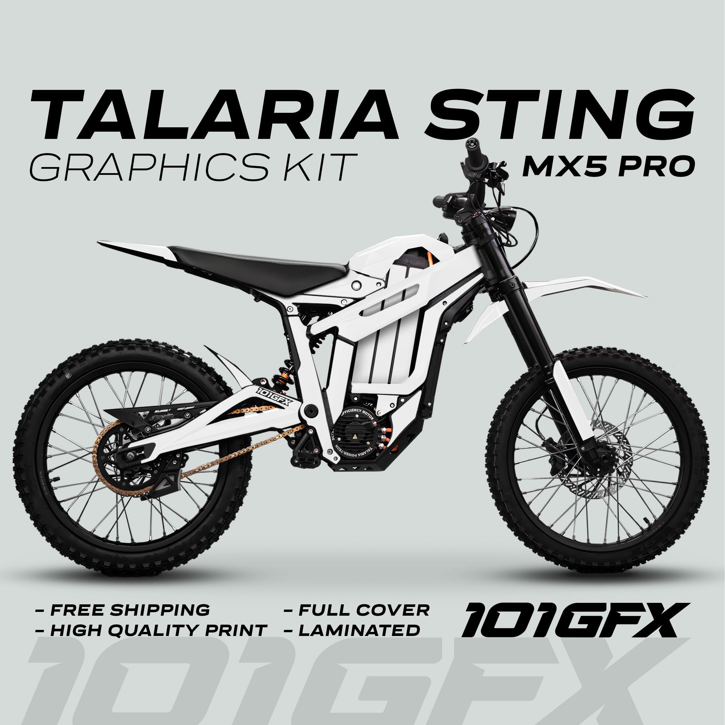 Talaria Sting MX5 PRO Graphics Kit SOLID COLOR White Decals