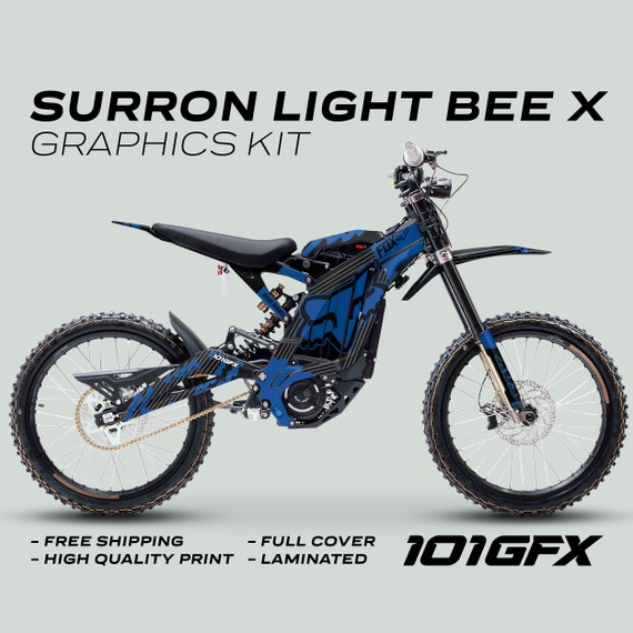 Decor Kit kompatibel mit Sur-Ron Light Bee X & S ab 2018 Premium Design Set selbstklebend wetterfest Aufkleber für Elektromotorrad Psychedelic MRX001 (Hologramm Oberfläche
