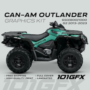 Can-Am OUTLANDER G2 Graphics kit EXPLORER Mint Black for 650 / 800 / 1000 Canam Outlander Max G2 Decals Sticker kit Protective Design