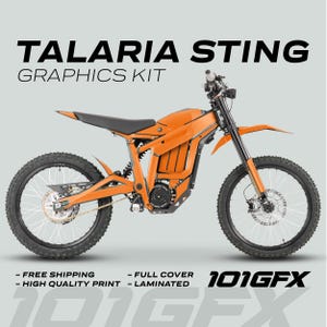 Talaria Sting MX3 MX4 Graphics Kit SOLID COLOR ORANGE Decals Stickers Laminated eBike Emoto Mono Color