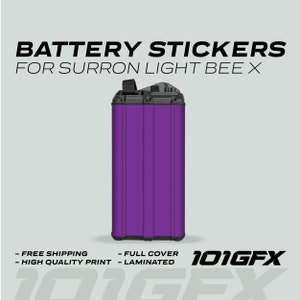 Surron Light Bee X Battery Stickers SOLID PURPLE decals,  graphics kit, Battery, Sur Ron X, sur-ron light bee, Segway x260 x160