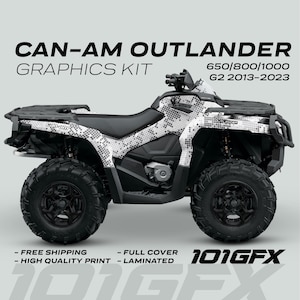 Can-Am OUTLANDER Graphics kit DIGITAL CAMO Winter for 650 / 800 / 1000 Canam Outlander Max G2 Decals Sticker kit Protective Design