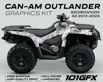 Can-Am OUTLANDER Grafikkit DIGITAL CAMO Winter für 650 / 800 / 1000 Canam Outlander Max G2 Aufkleber Aufkleber Schutzdesign