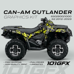 Can-Am OUTLANDER Graphics kit SPLAT CAMO Green for 650 / 800 / 1000 Canam Outlander Max G2 Decals Sticker kit Protective Design