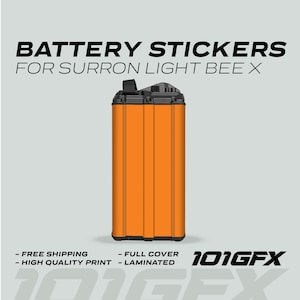 Surron Light Bee X Battery Stickers SOLID ORANGE decals,  graphics kit, Battery, Sur Ron X, sur-ron light bee, Segway x260 x160