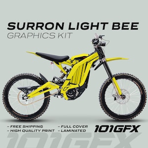 Surron Light Bee X Graphics Kit MONO COLOR YELLOW Stickers Color change laminated Decals single color  sur-ron lightbee lbx l1e Segway x260