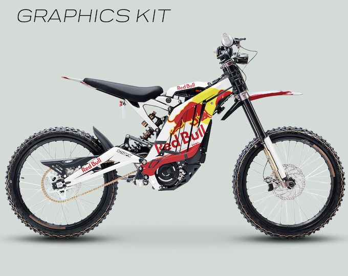 Surron Light Bee X Graphics Kit FOX DUST ORANGE Black Decals Stickers ...