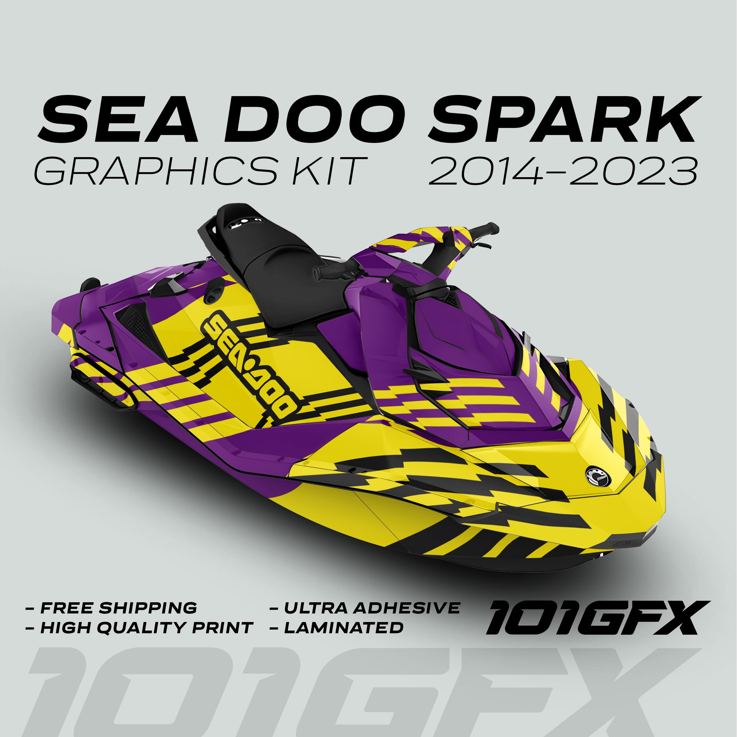 Sea Doo Spark グラフィックキット FAST PURPLE YELLOW 2014-2023 Sea 