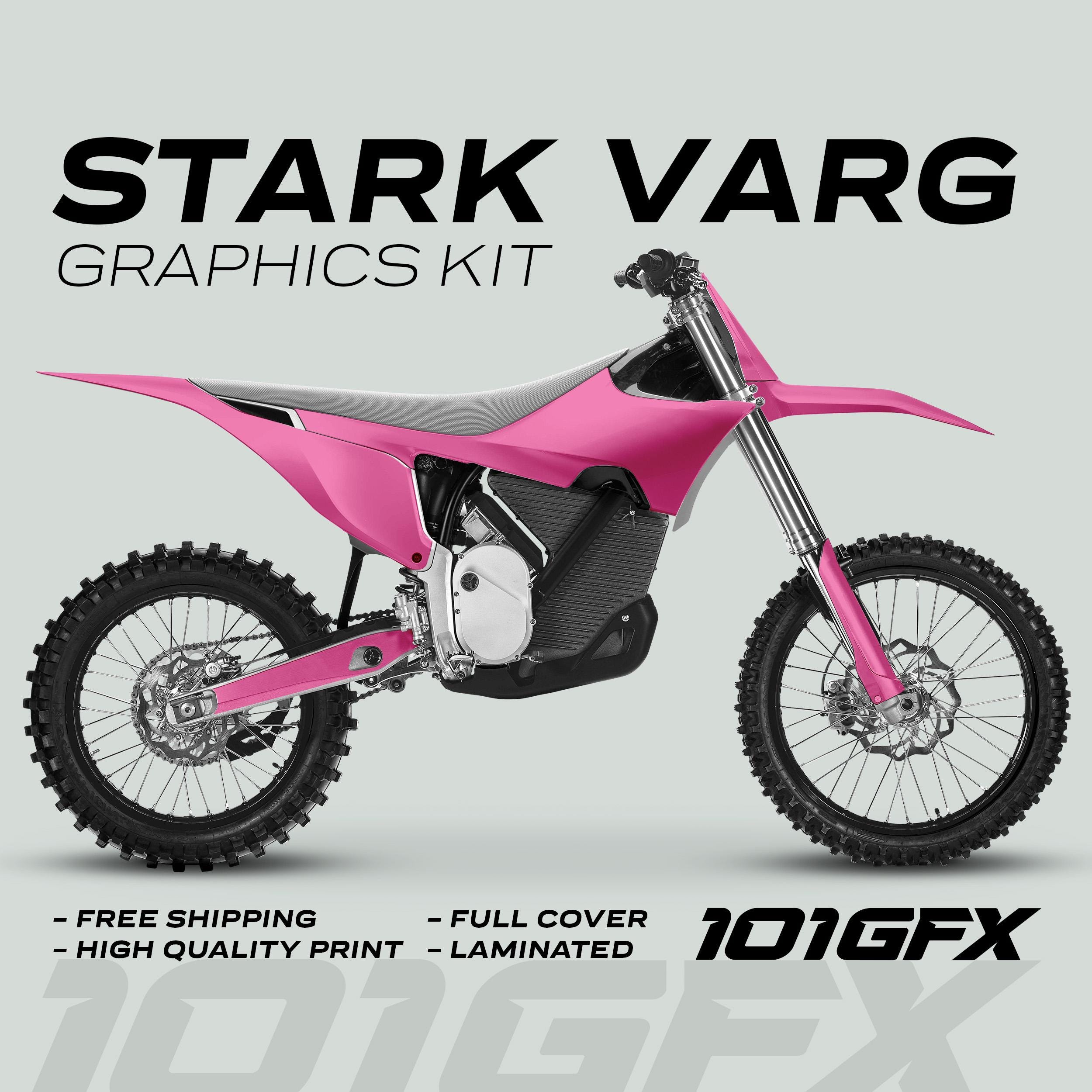 Stark Varg Graphics Kit SOLID COLOR PINK Stickers Laminated Stark