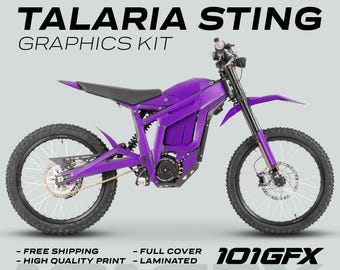 Zestaw graficzny Talaria Sting MX3 MX4 Jednolity kolor Fioletowy Naklejki Laminowane eBike Emoto Mono Color