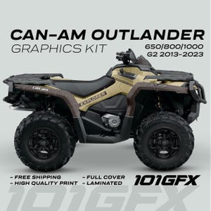 Can-Am OUTLANDER G2 Graphics kit EXPLORER Sand Earth for 650 / 800 / 1000 Canam Outlander Max G2 Decals Sticker kit Protective Design